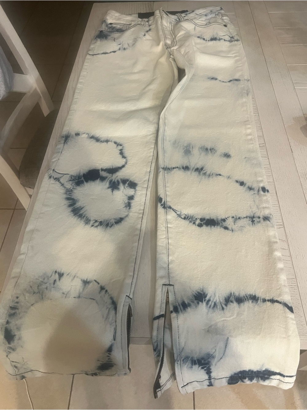 One Teaspoon by Free People Tie Dye Look High Rise Wide Leg Jeans - Size 8